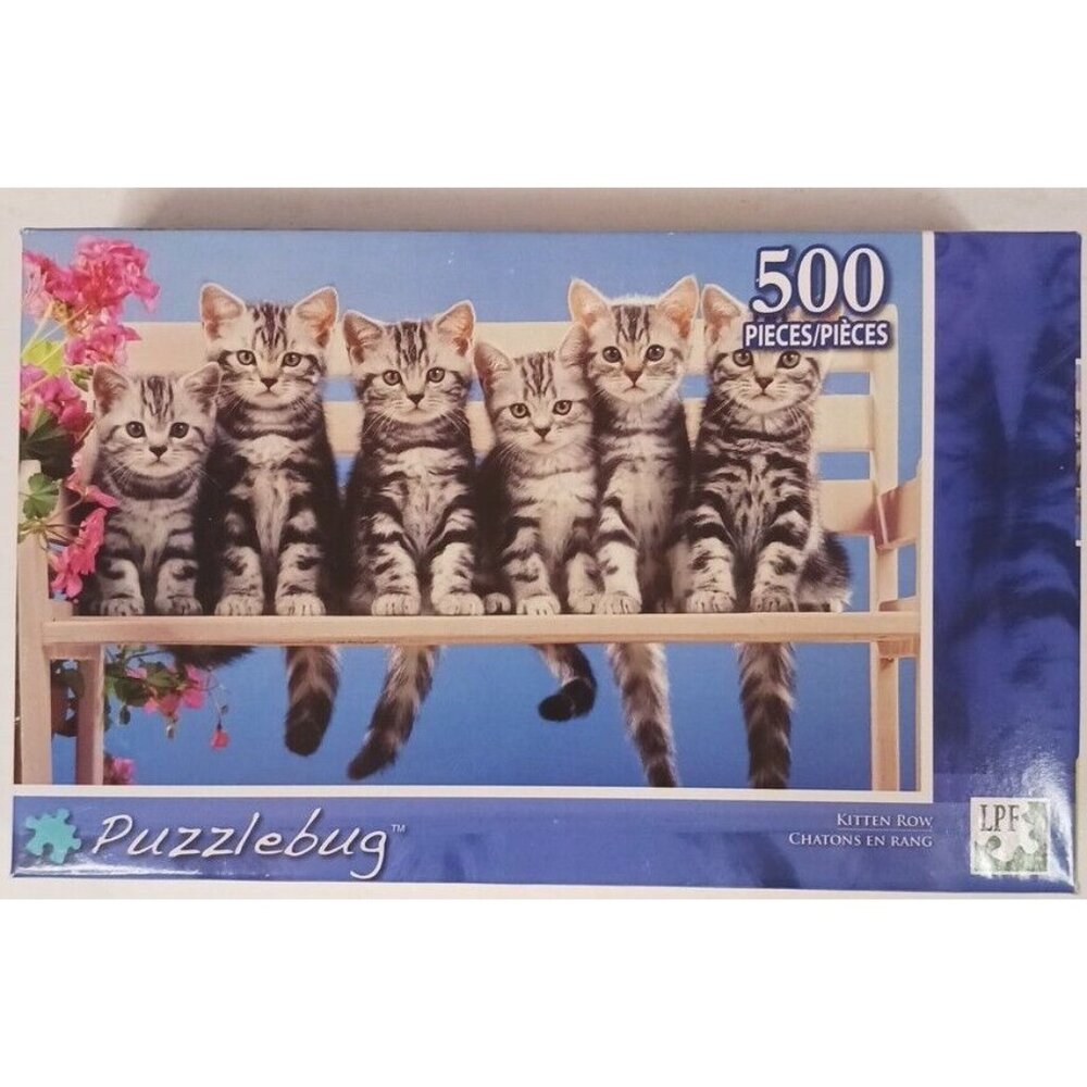 LPF Puzzlebug Kitten Row Puzzle 500 Piece 18.25" x 11" Factory Sealed